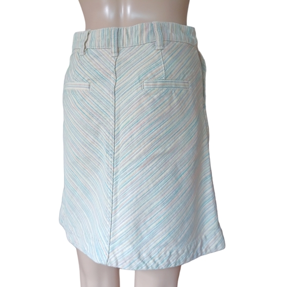 Anthropologie Pilcro And The Letterpress Womens Stripe Button Aline Skirt Size 4 - Picture 5 of 8
